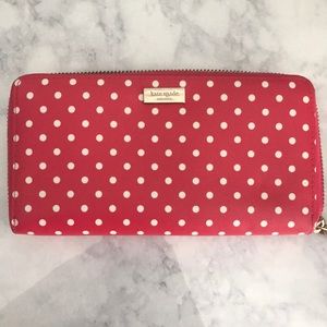 Kate Spade Red Polka Dot Wallet